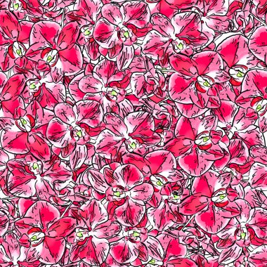 Orkide çiçekleri soyut gösteren resim