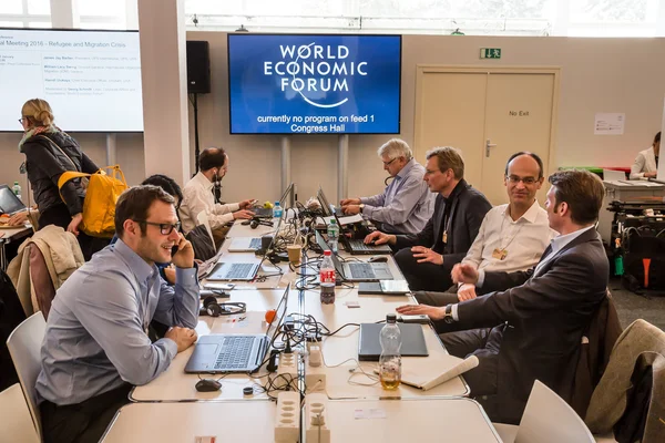 Reunión anual del Foro Económico Mundial 2016 en Davos, Suiza —  Fotos de Stock