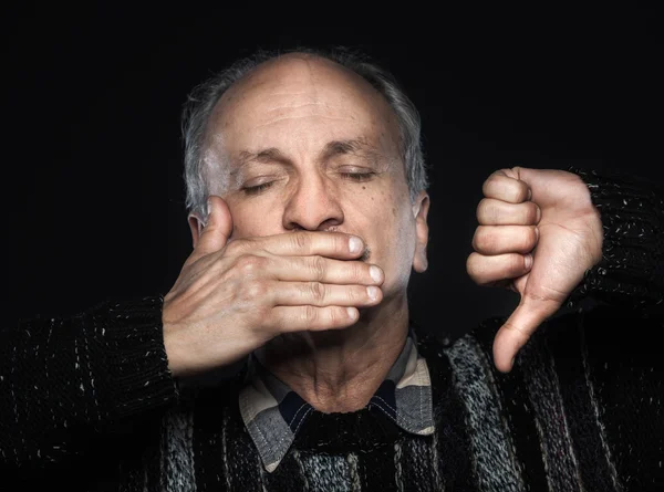 Closeup portrait of an old man — Stock Photo, Image