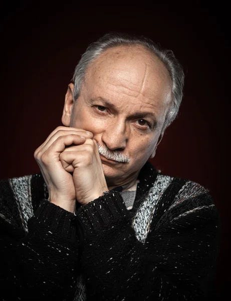 Closeup portrait of an old man — Stock Photo, Image