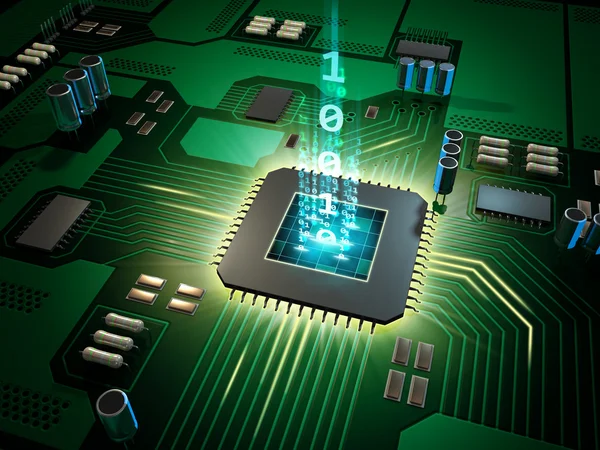 Merkezi işlem birimi bir baskılı devre kartı üzerinde