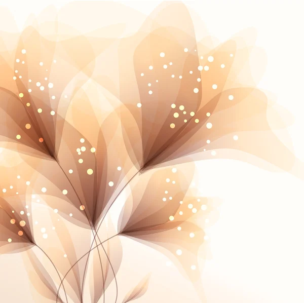 Fondo vectorial con flores pastel — Vector de stock