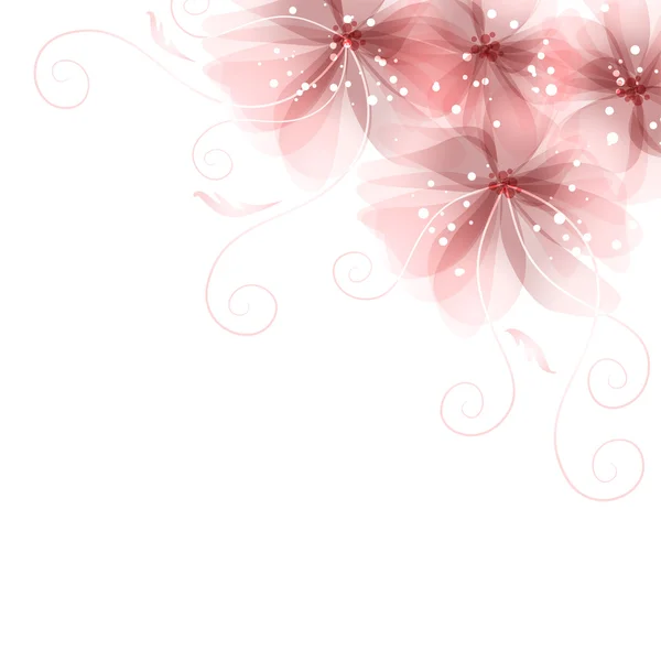 花を背景にしたベクトル — ストックベクタ