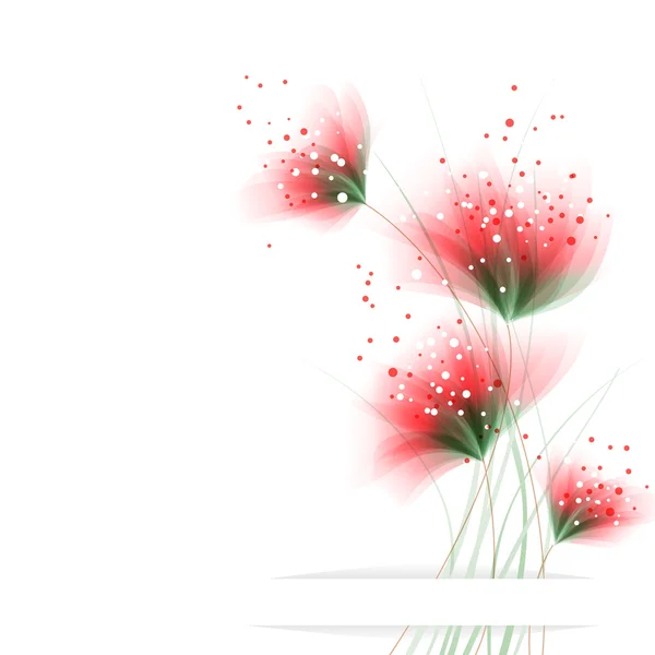 Fundo vetorial com flores — Vetor de Stock