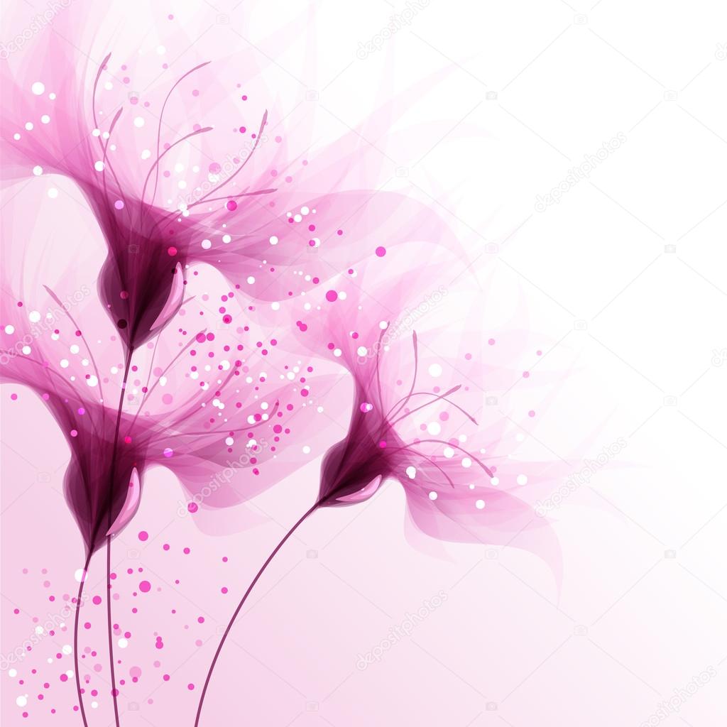 Vector background with pink flowers Stock Vector by ©almatea 69769833