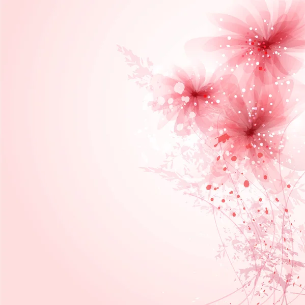 Fondo vectorial con flores pastel — Vector de stock