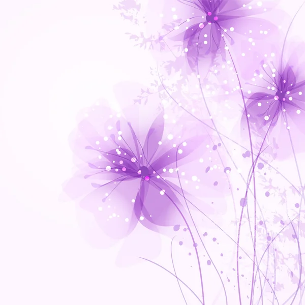 Fondo vectorial con flores pastel — Vector de stock