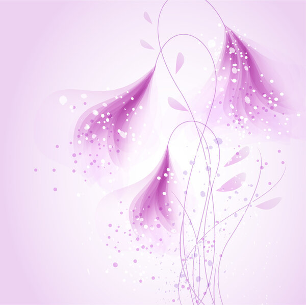 Векторный фон с цветами пастели