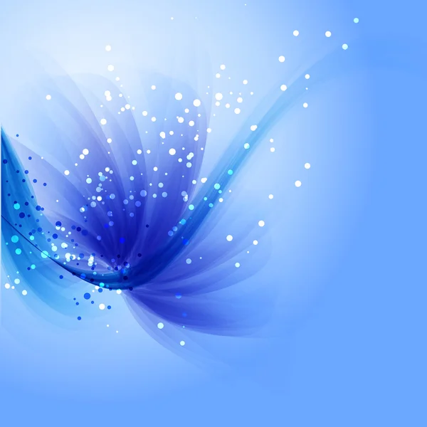 青い花のベクトルの背景 — ストックベクタ