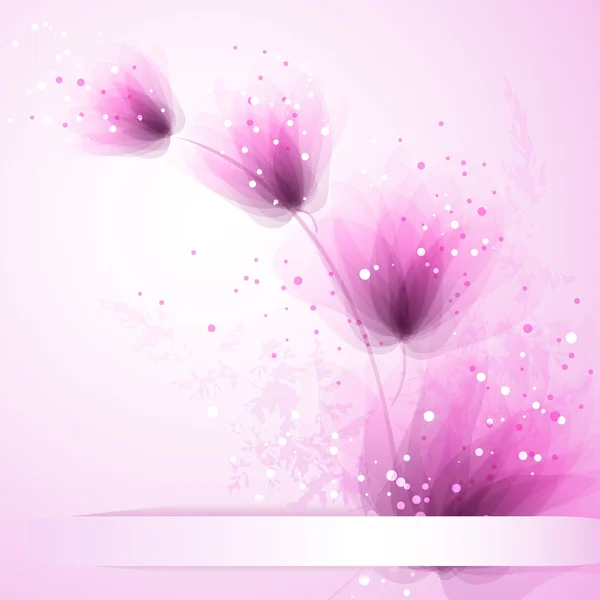 Fondo vectorial con flores pastel — Vector de stock