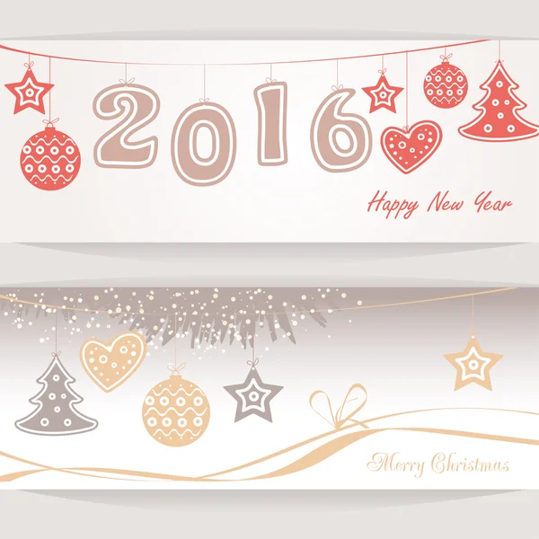 Vector header Happy New Year — Stock Vector