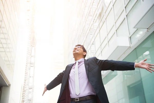 Indiano homem de negócios celebrando — Fotografia de Stock