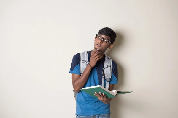 Індійська учень з книги — стокове фото