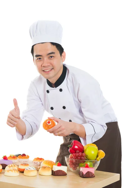 Asiatico maschio chef — Foto Stock