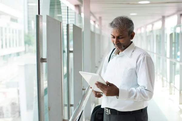 Indian businessman with tablet computer — Stock Photo, Image