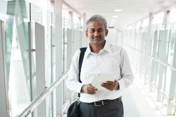 Indian businessman with tablet computer — Stock Photo, Image