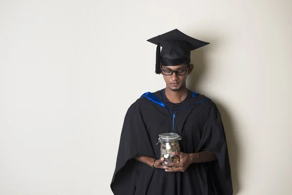 Indian teenage male education fund — Stock Photo, Image