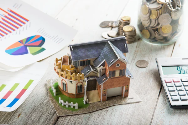 Empréstimo em casa na mesa — Fotografia de Stock