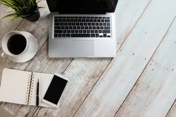 Workspace top down — Stock Photo, Image