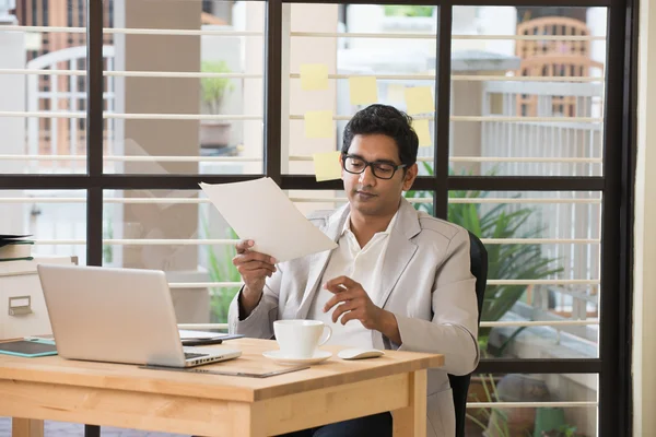 Stress looking indian businessman — Stock Photo, Image