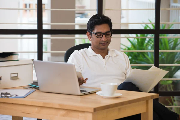 Indian businessman at office — Stock Photo, Image