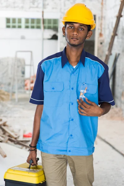 Indian male contractor — Stock Photo, Image