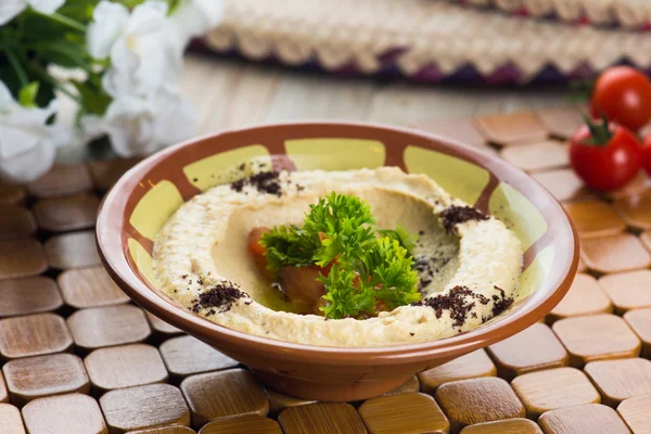 Hummus popular comida árabe — Foto de Stock