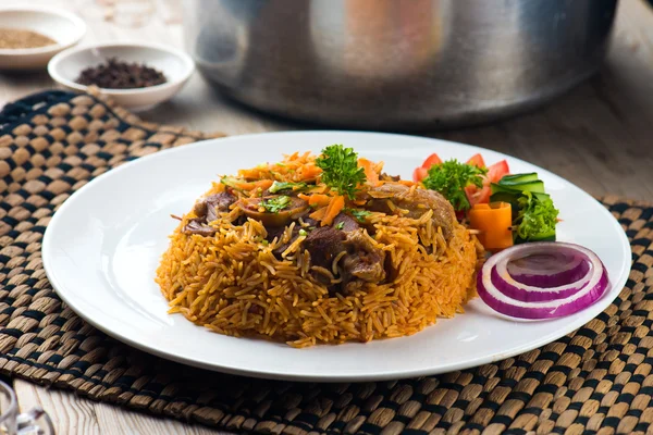 Arroz árabe con carne — Foto de Stock