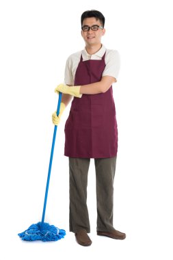 Çinli erkek temizlikçi