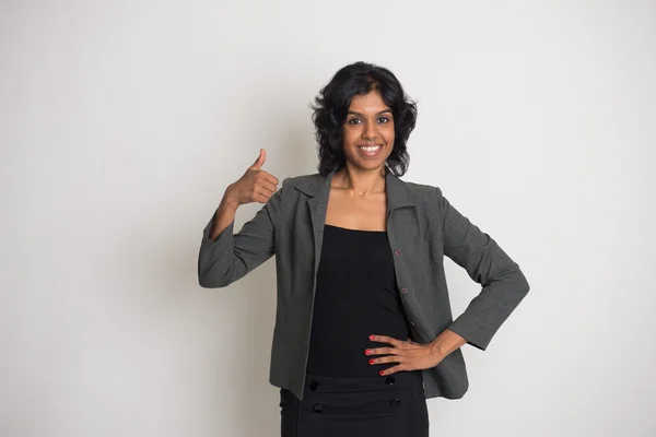 Indian female thumbs up — Stock Photo, Image