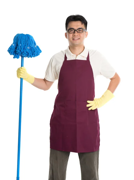 Chinese male janitor — Stock Photo, Image