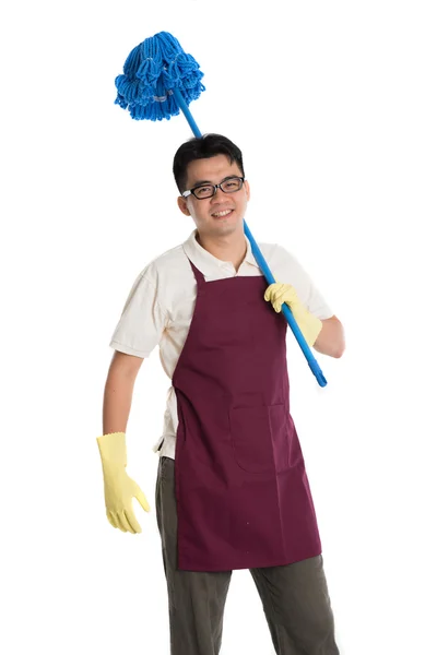 Chinese male janitor — Stock Photo, Image