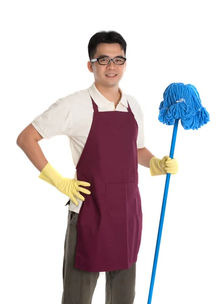 Chinese male janitor — Stock Photo, Image