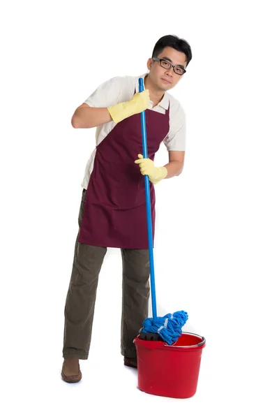 Chinese male janitor — Stock Photo, Image