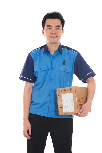 Courier sending a package — Stock Photo, Image