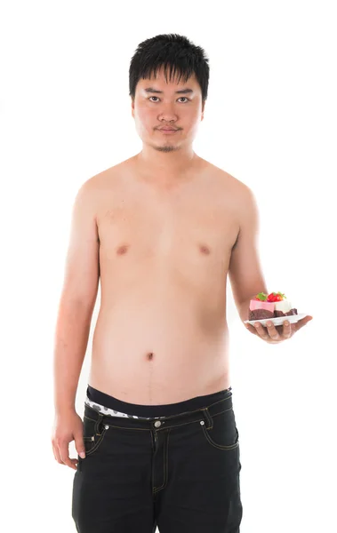 Obesidad gorda asiático macho — Foto de Stock