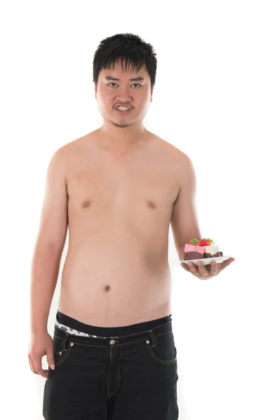 Obese fat asian male — Stock Photo, Image