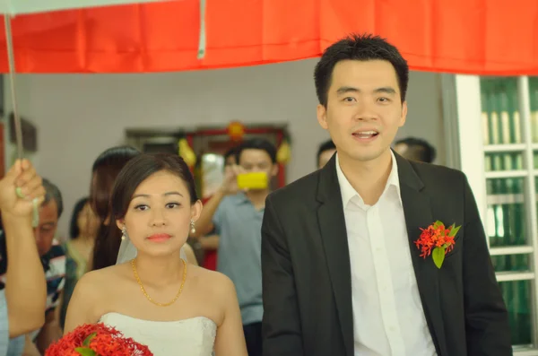 Asian couple during  wedding — Stock Photo, Image