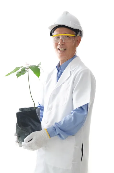 Asian  male farming — Stock Photo, Image