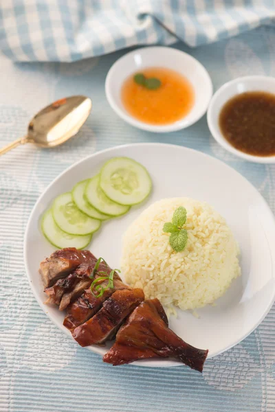 Arroz de pato assado — Fotografia de Stock