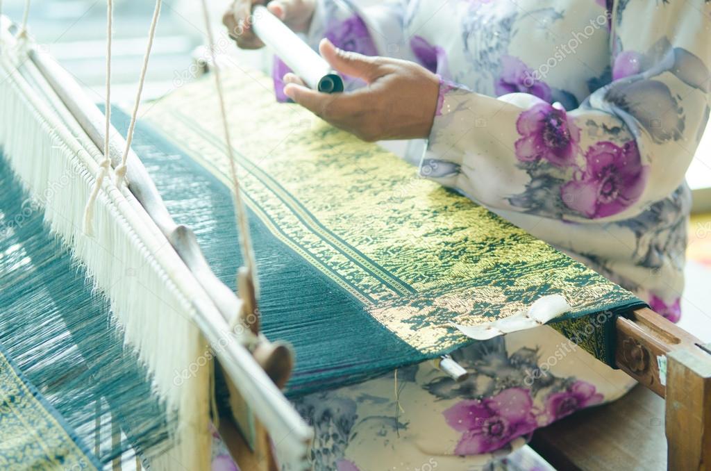 Traditional batik cloth making