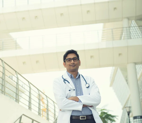 Indian male doctor outdoor — Stock Photo, Image