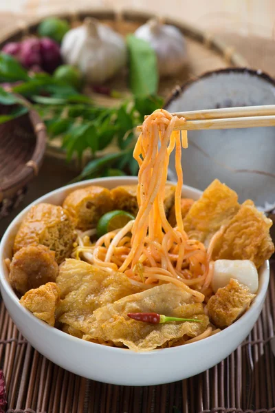 Singapore Currynudel — Stockfoto