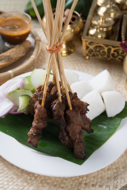 Lezzetli sığır eti satay.