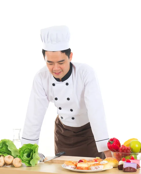 Азіатський чоловічого шеф-кухаря — стокове фото