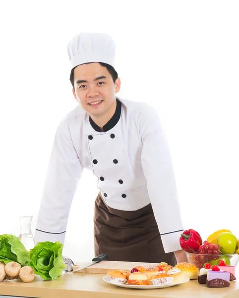 Asiatischer männlicher Koch — Stockfoto