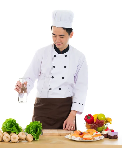 Asiatico maschio chef — Foto Stock