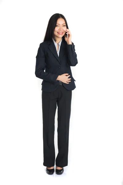 Asiatico business donna su telefono — Foto Stock