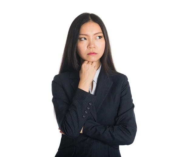 Arrabbiato asiatico business donna — Foto Stock