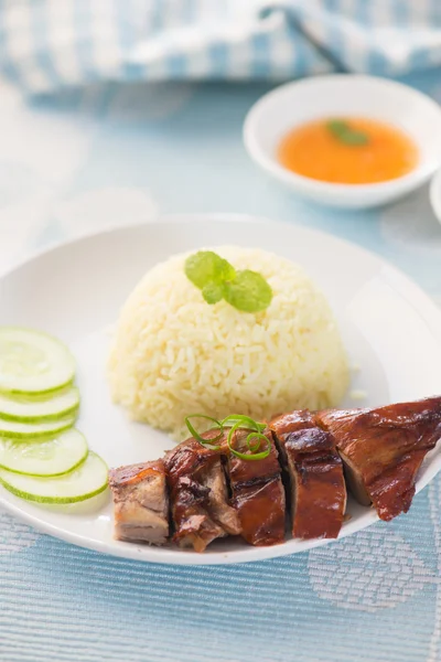 Asian duck rice — Stock Photo, Image